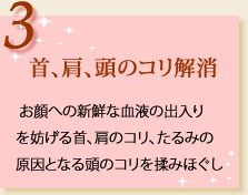 首、肩、頭のコリ解消